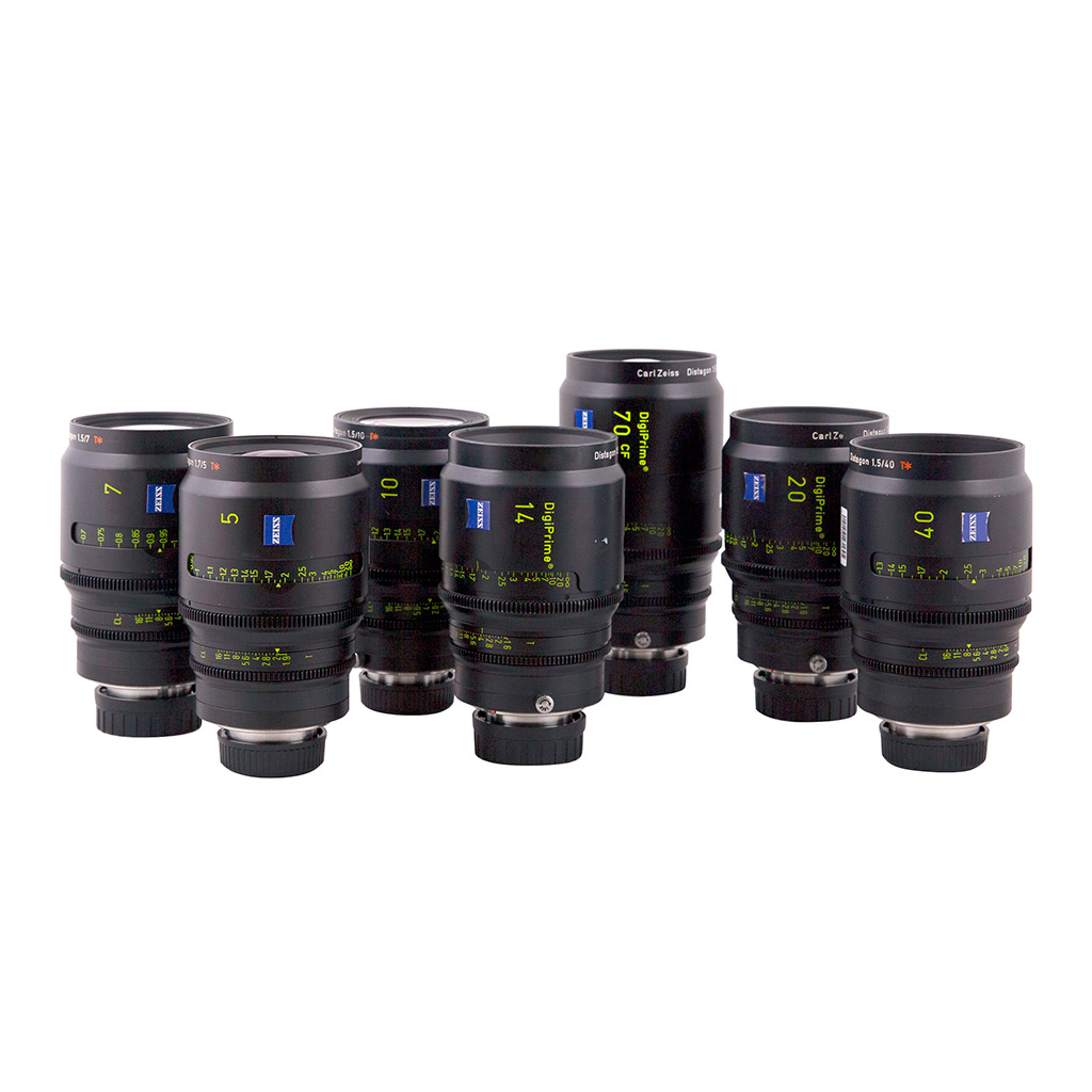 SET Carl Zeiss DigiPrime Distagon T1.6-T1.9 5,7,10,14,20,40,70mm B4-mount